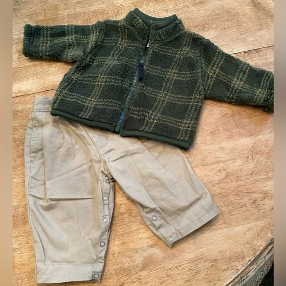 Vintage Gymboree Size 3-6 Months 100% Cotton Pleated Khaki‎ Chinos